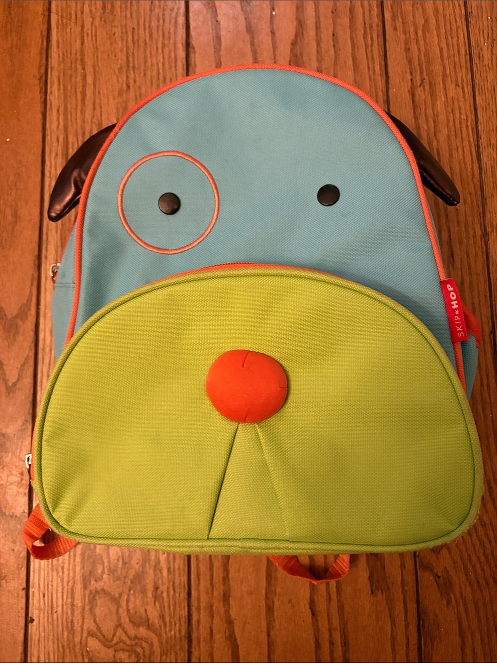 Skip Hop Kids Dog Backpack in Aqua, Lime & Orange
